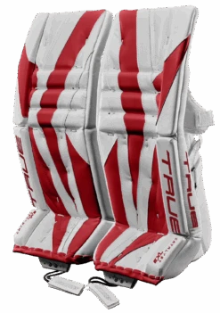 True Hockey True Catalyst 7X3 Intermediate Goalie Pads -Bauer Sale Store 2023 Hockey Catalyst GoaliePads 7X3 WhiteRed 2