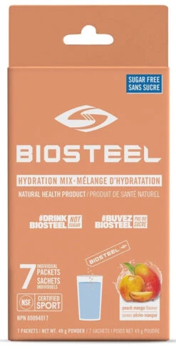 BioSteel High-Performance Sports Hydration Mix (7 Count) 8 BioSteel High-Performance Sports Hydration Mix (7 Count) -Bauer Sale Store 630615 CAN 20Biosteel Hydration 20Mix Peach 20Mango 7CT Front
