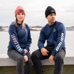 Bauer X East Coast Lifestyle Long Sleeve T-Shirt -Bauer Sale Store 631069 BLU 02