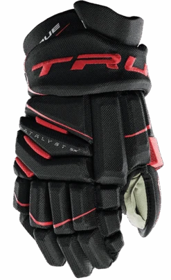 True Hockey True Catalyst 5X Junior Hockey Gloves -Bauer Sale Store CT5xGlove Black Red