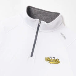 Spittin' Chiclets X UNRL Script Elite Quarter Zip -Bauer Sale Store UNRL 0001 SPITTIN CHICLETS SCRIPT ELITE QUARTER ZIP II white DETAIL 17cd84e1 0caf 4908 8a00 bf59e3860148