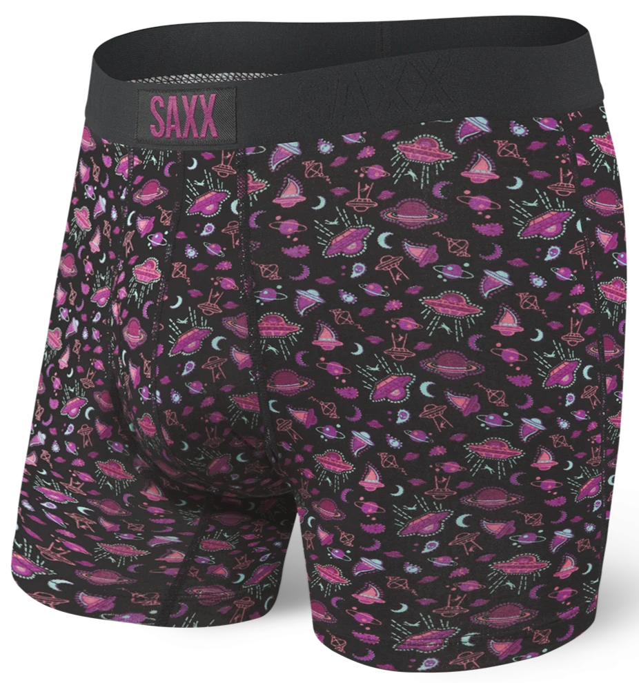 SAXX Ultra Boxer Fly Black Spaceship Paisely 1 SAXX Ultra Boxer Fly Black Spaceship Paisely