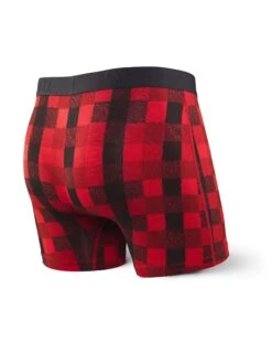 SAXX Vibe Boxer Modern Fit Red Lumberjack Plaid -Bauer Sale Store sxbm35 lrd b