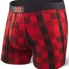 SAXX Vibe Boxer Modern Fit Red Lumberjack Plaid